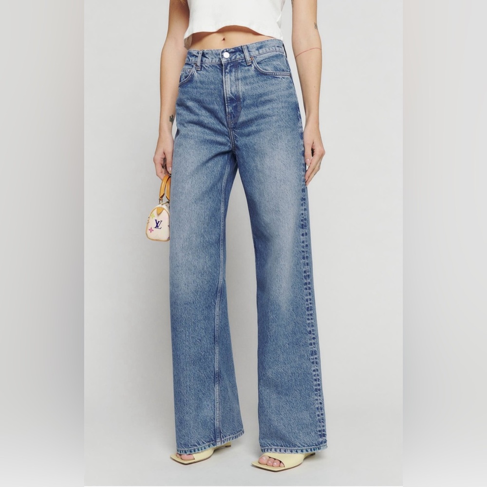 REFORMATION Cary Slouchy High Rise Wide Leg Jeans NWT!